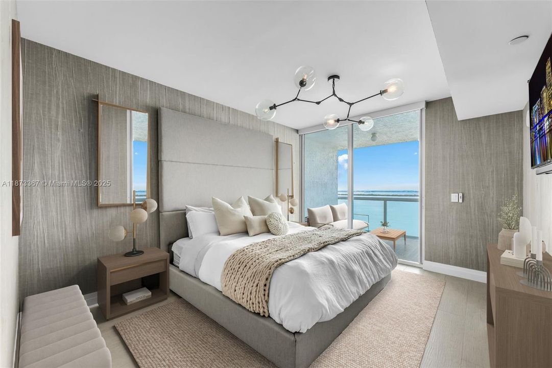 Bed is in unit. The rest is virtually staged