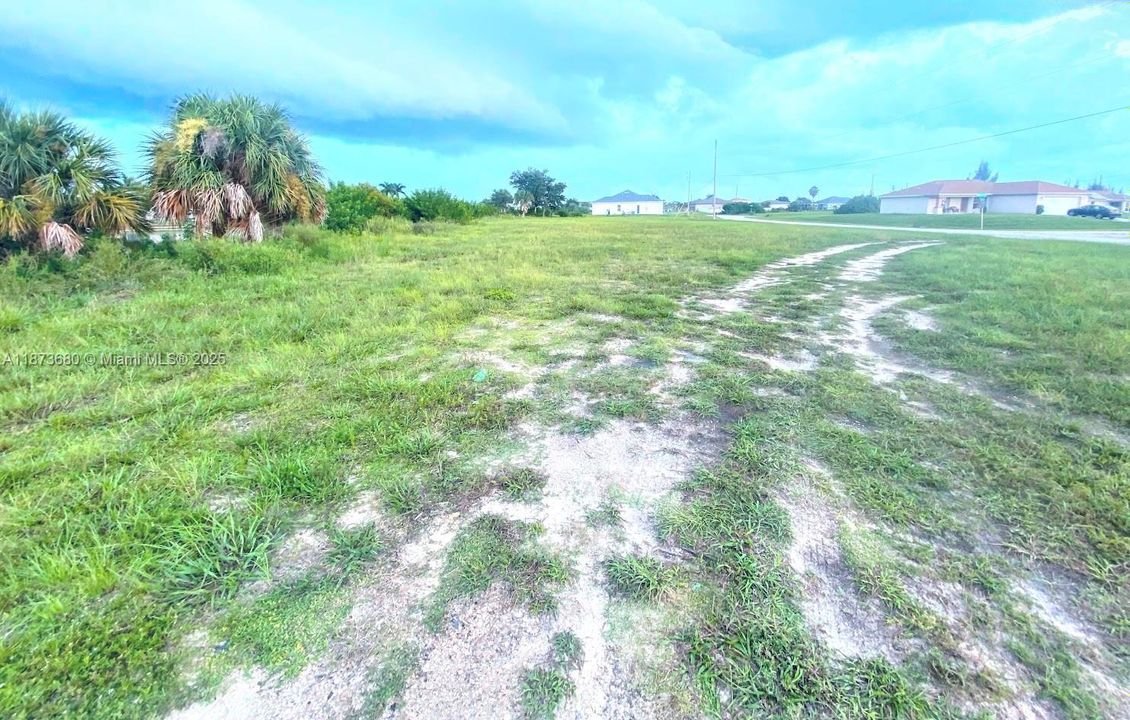 The view from abutting lot