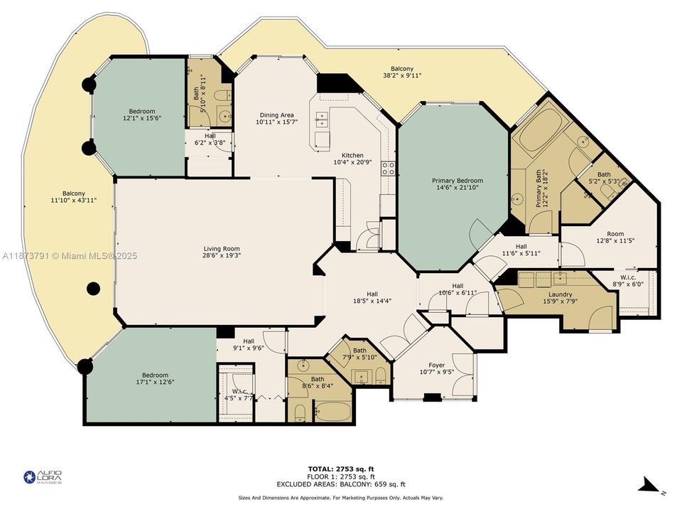 Active With Contract: $8,500 (3 beds, 3 baths, 2970 Square Feet)