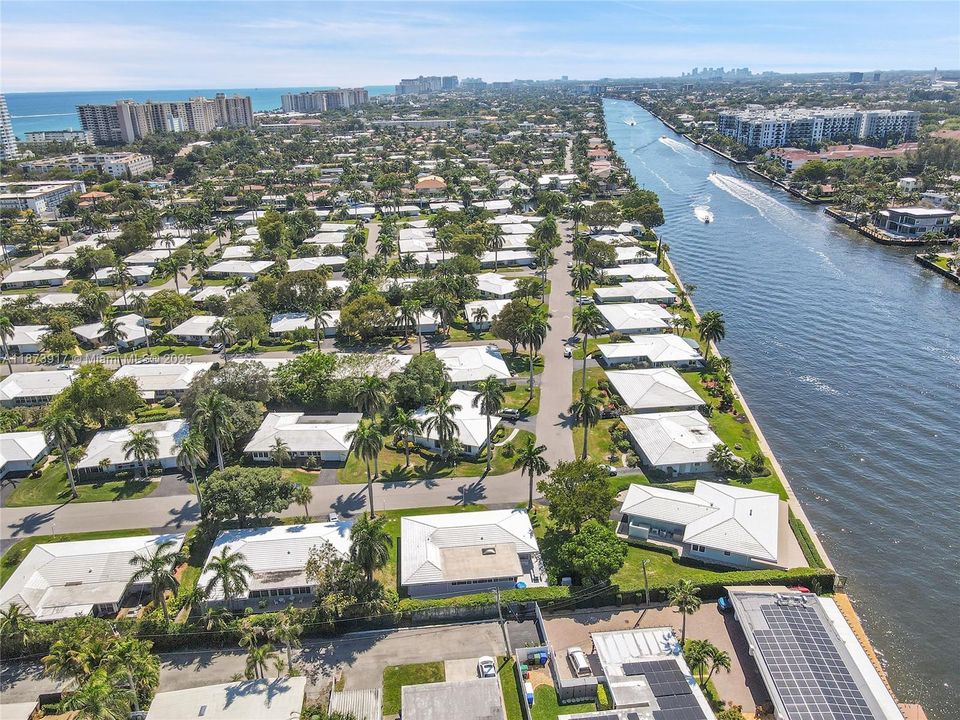 Aerial view of community on the Intracoastal