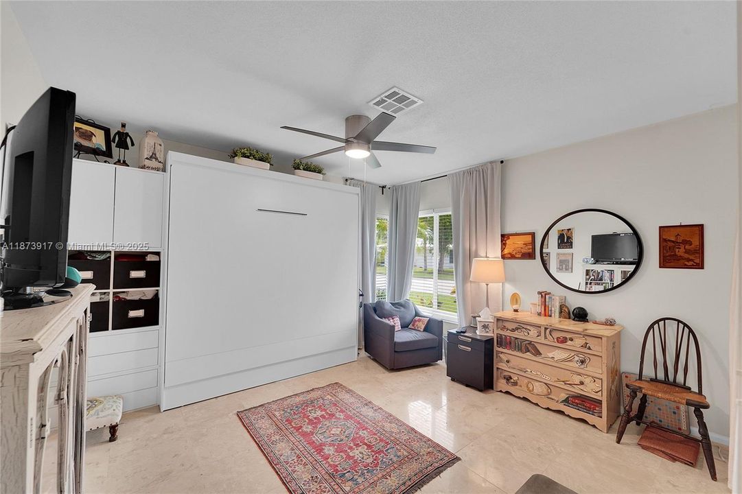 Guest bedroom with King size Murphy bed