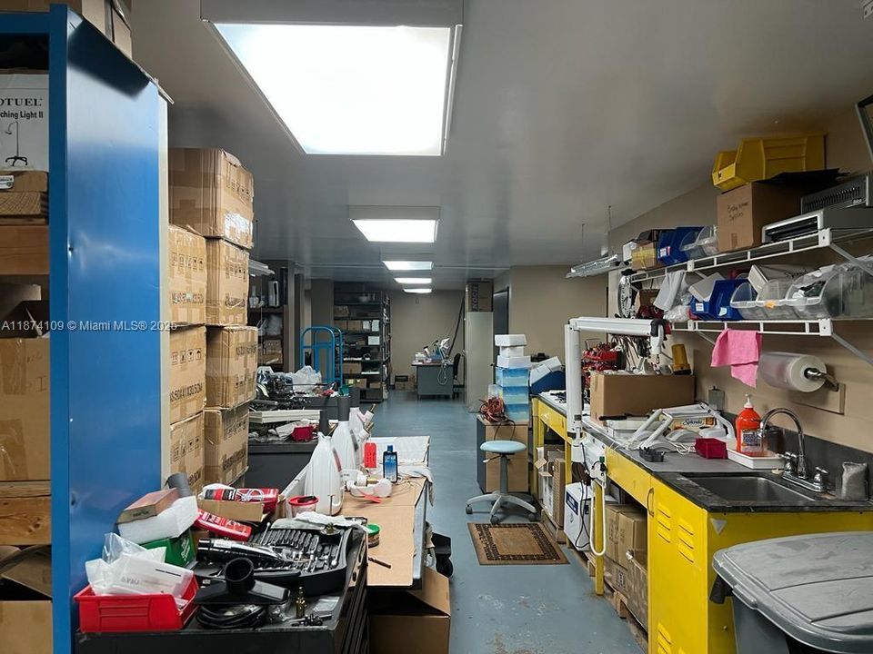 warehouse with racks