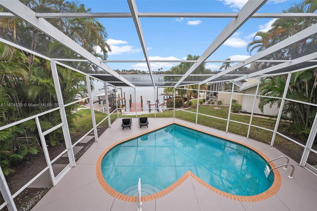 Beautiful heart-shaped pool