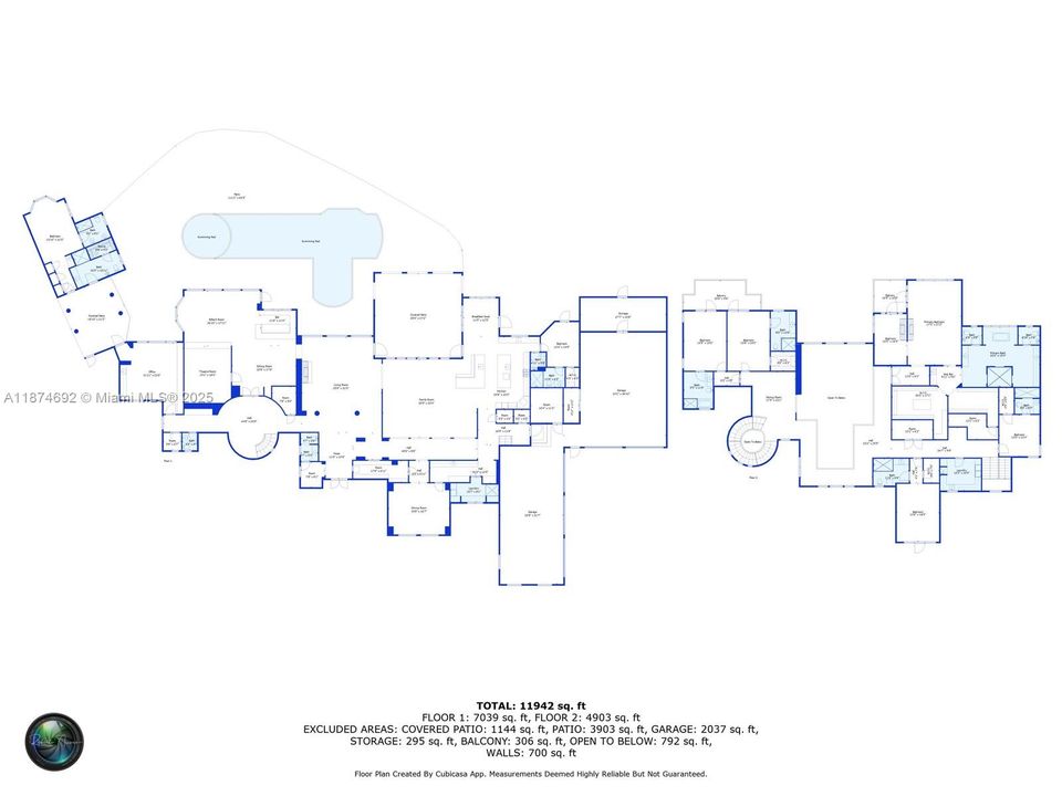 Dimensions per plans