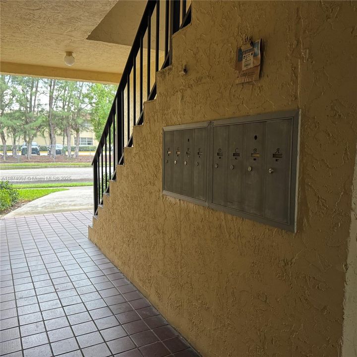 Apartment located just steps from the mail collector.