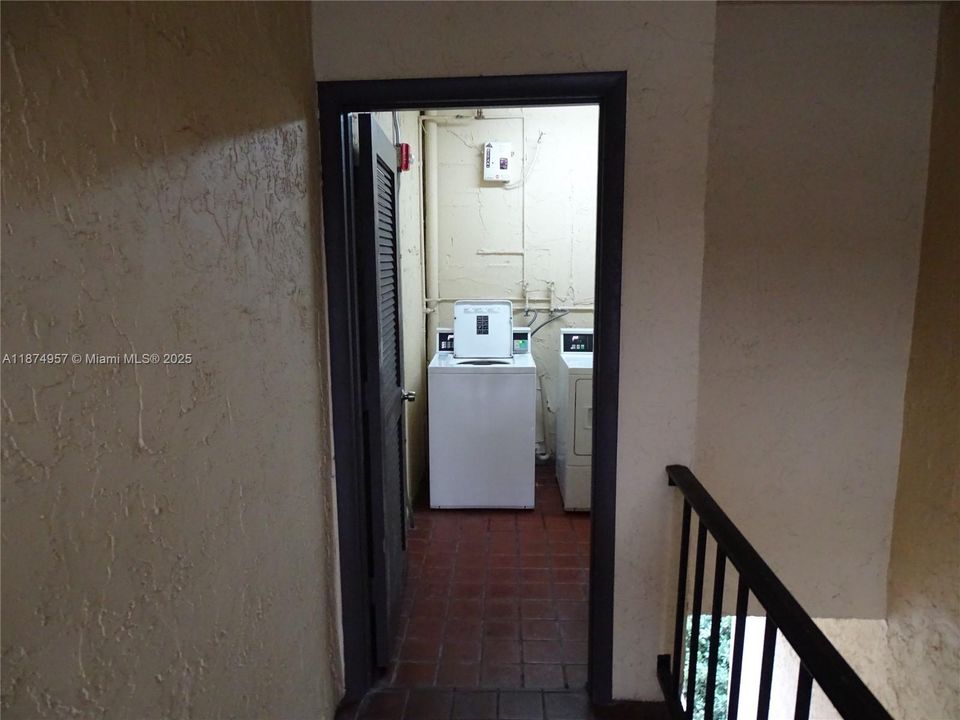 Laundry on the second floor — just walk up the stairs.