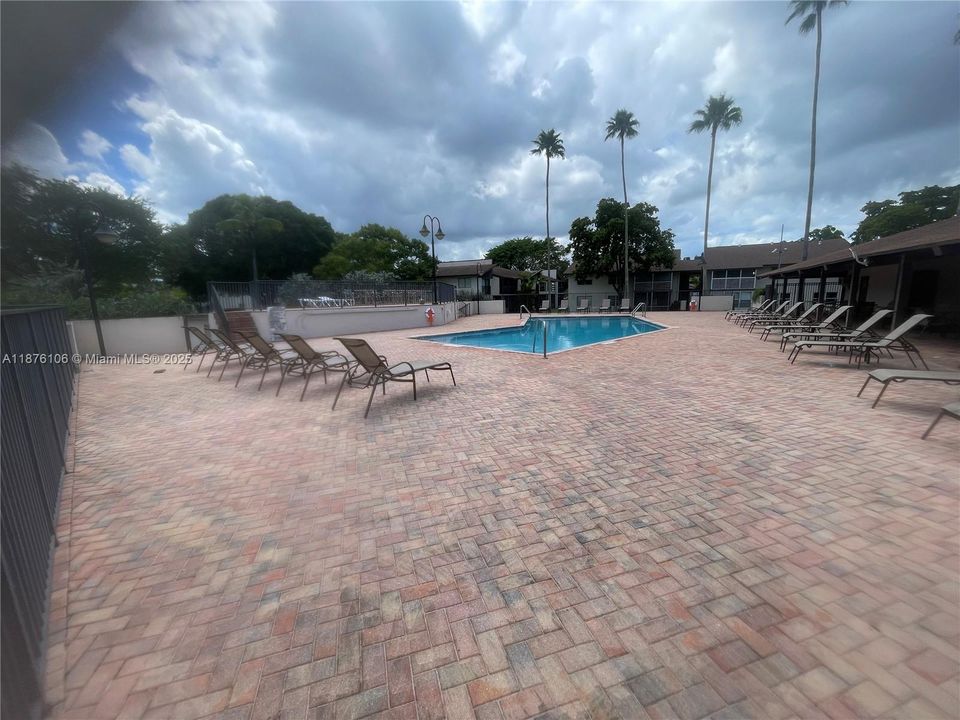 large pool and deck