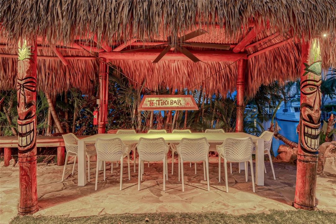 Outdoor dining area.