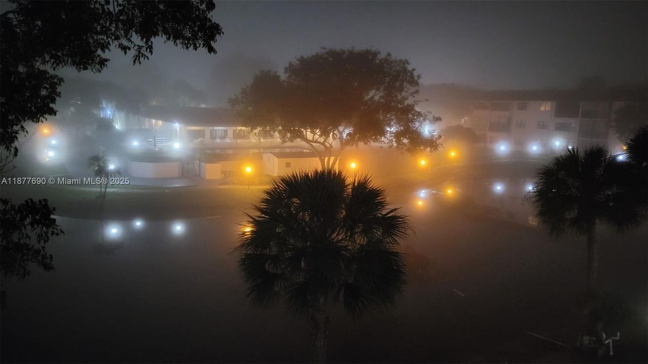Night View overlooking lake and clubhouse