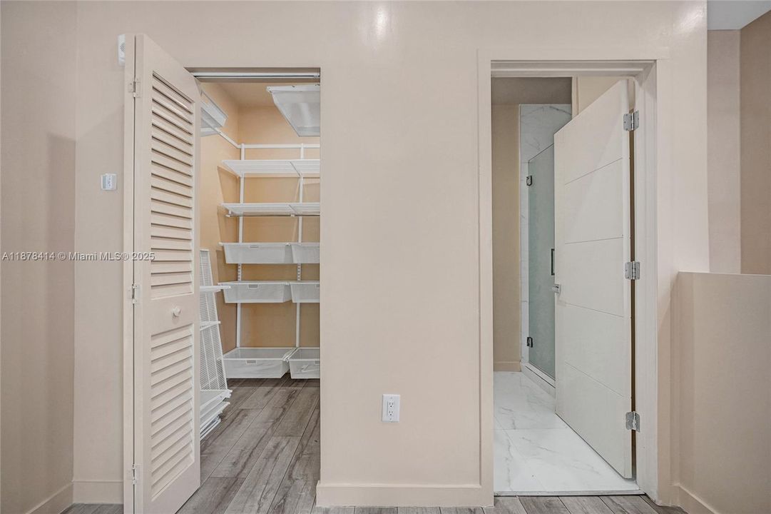 Closet to the Left.Bathroom to the Right.