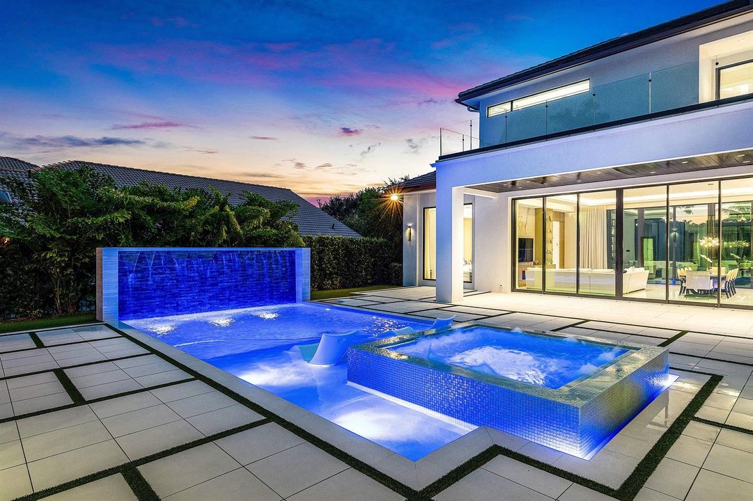 Pool and Fountain -Dusk
