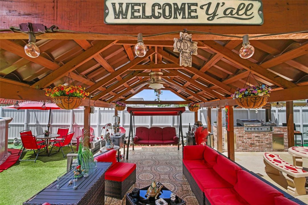 30-year barrell tile roof on this gazeebo.