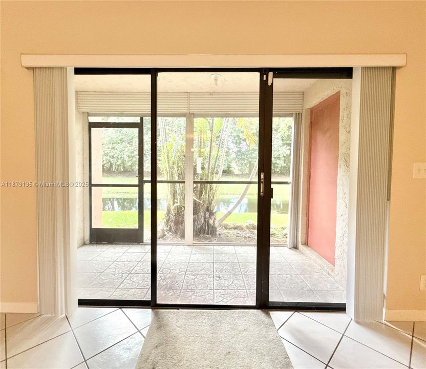 patio exit from the living room