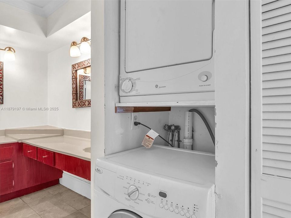 Washer and dryer in unit