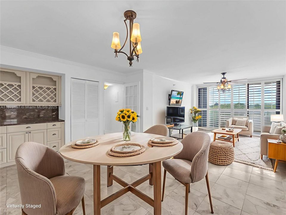 Dining / Living area -virtual Staged furniture