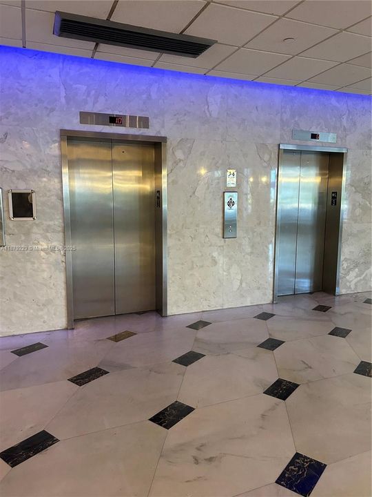 Elevators in lobby