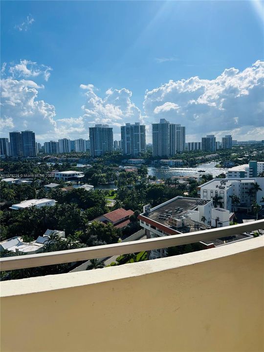 City and Intracoastal view from balcony unit