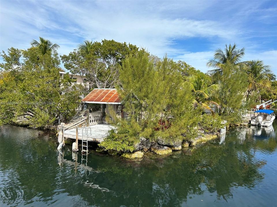 Gazebo on canal side