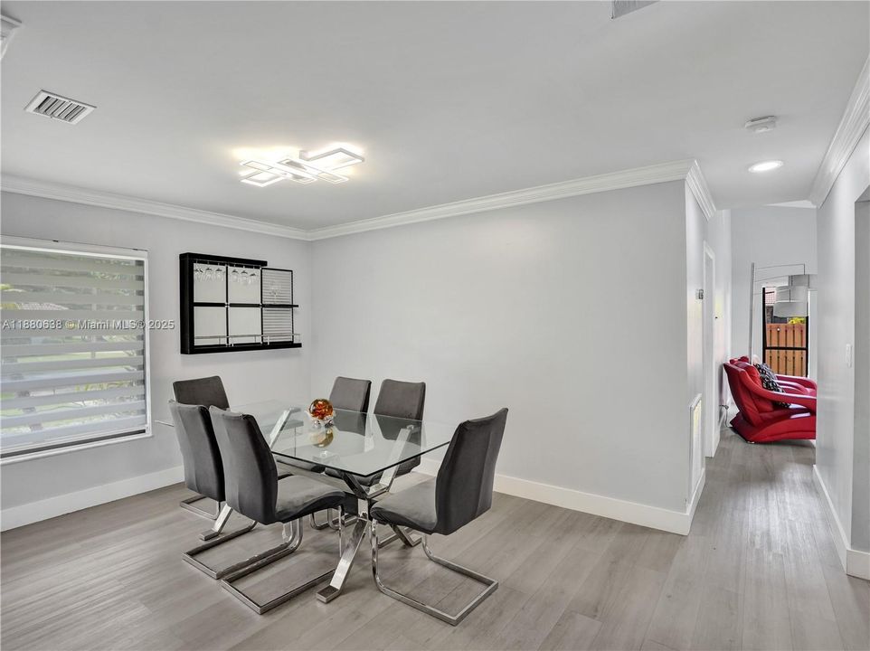 Separate dining area