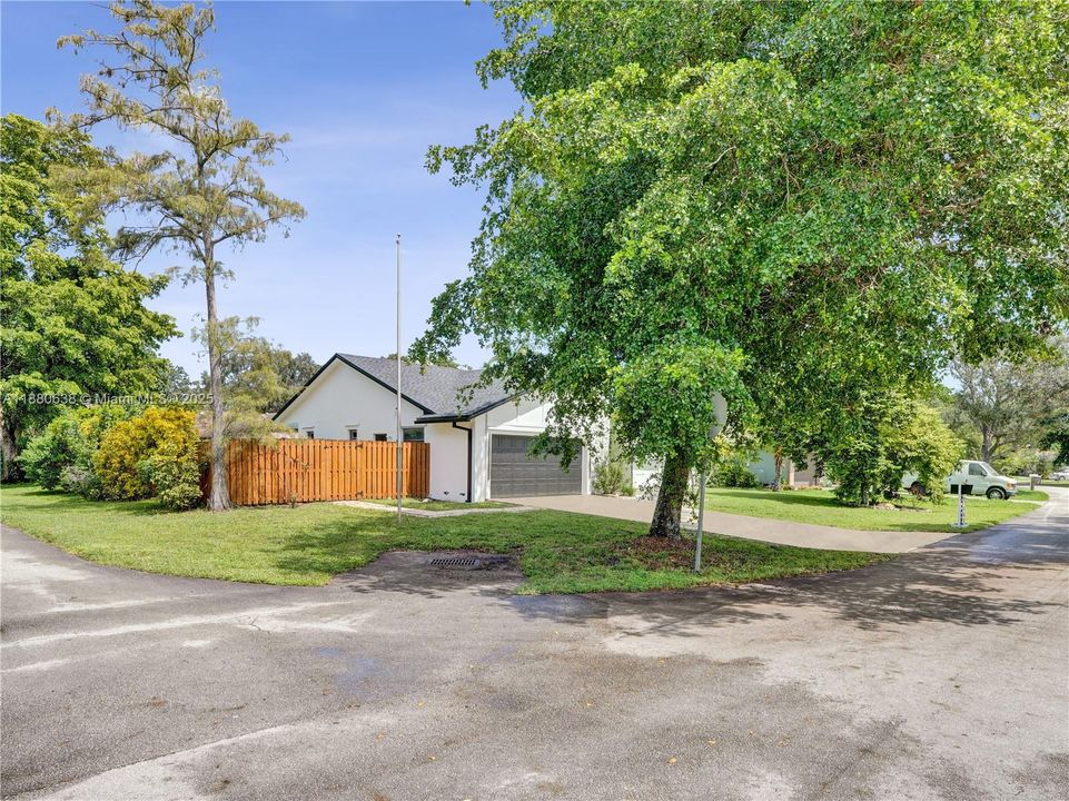 Corner Lot with extra parking space.