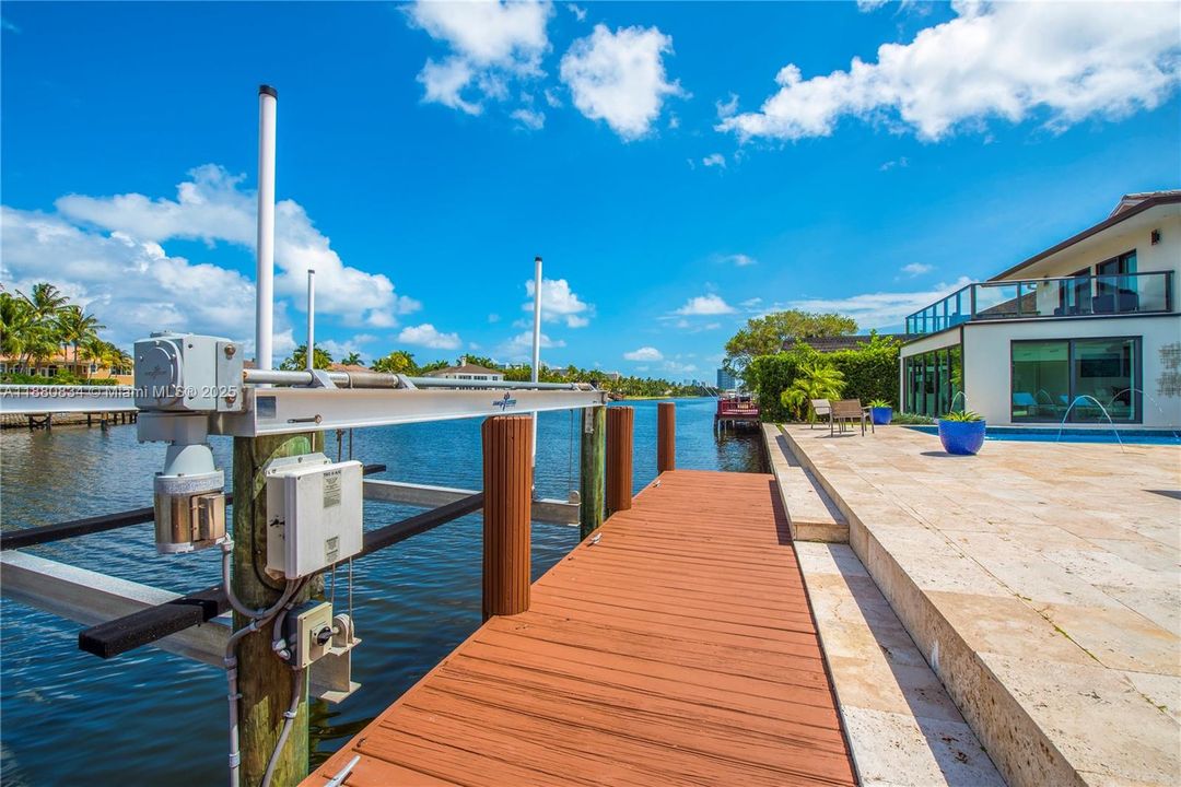 View from the private dock along the serene waterway.