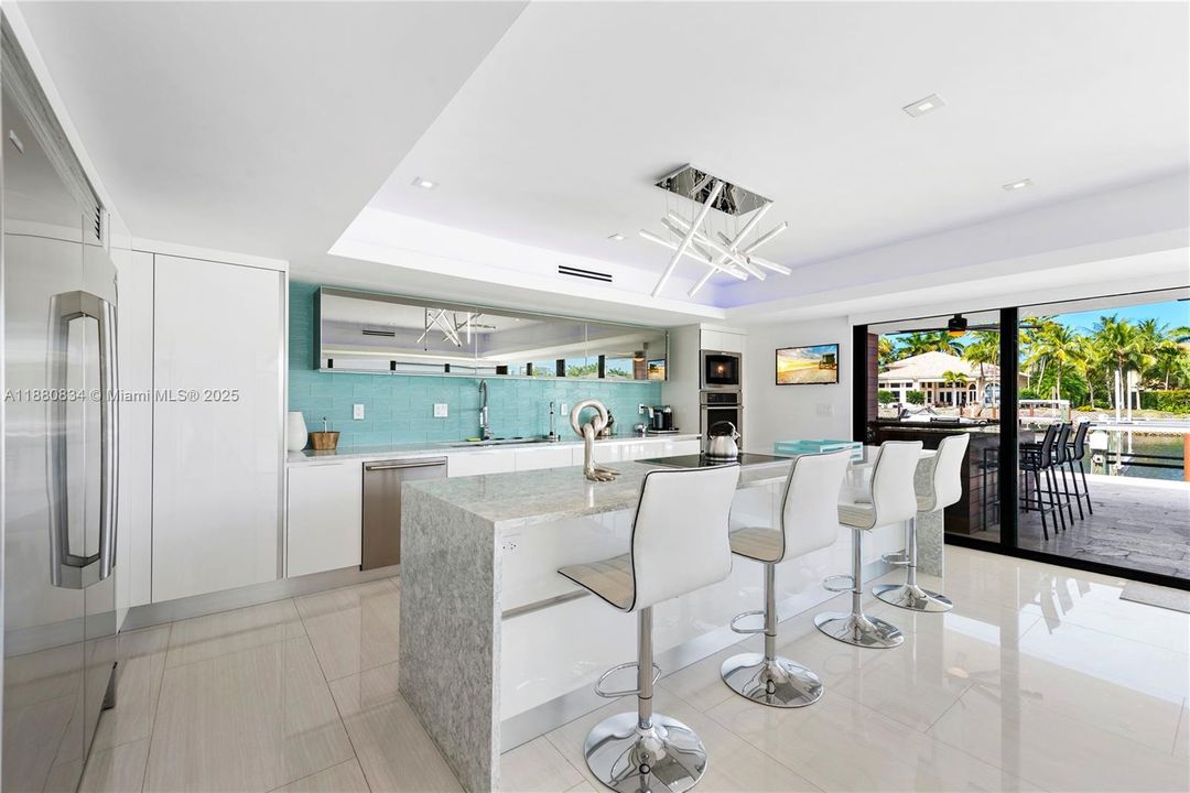 Chef ready kitchen with water views