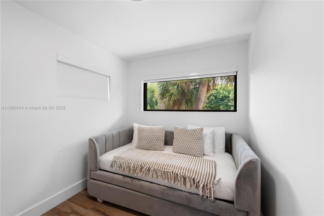 Cozy nook bedroom with picture window