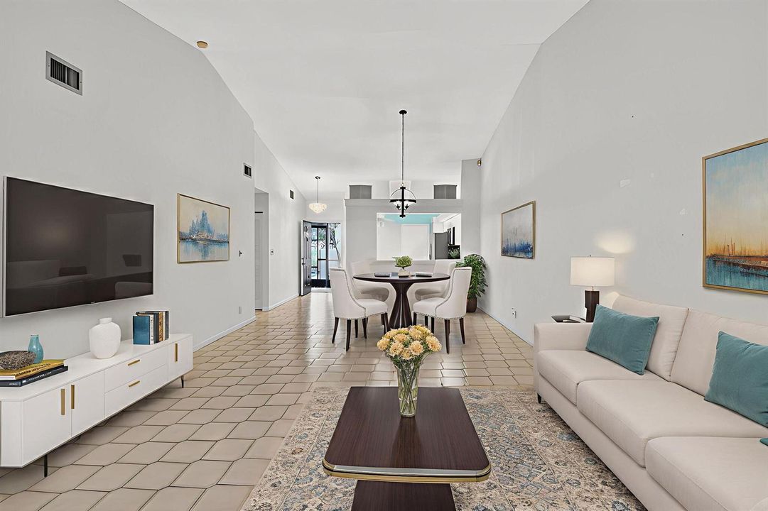 Virtually Staged Living and Dining