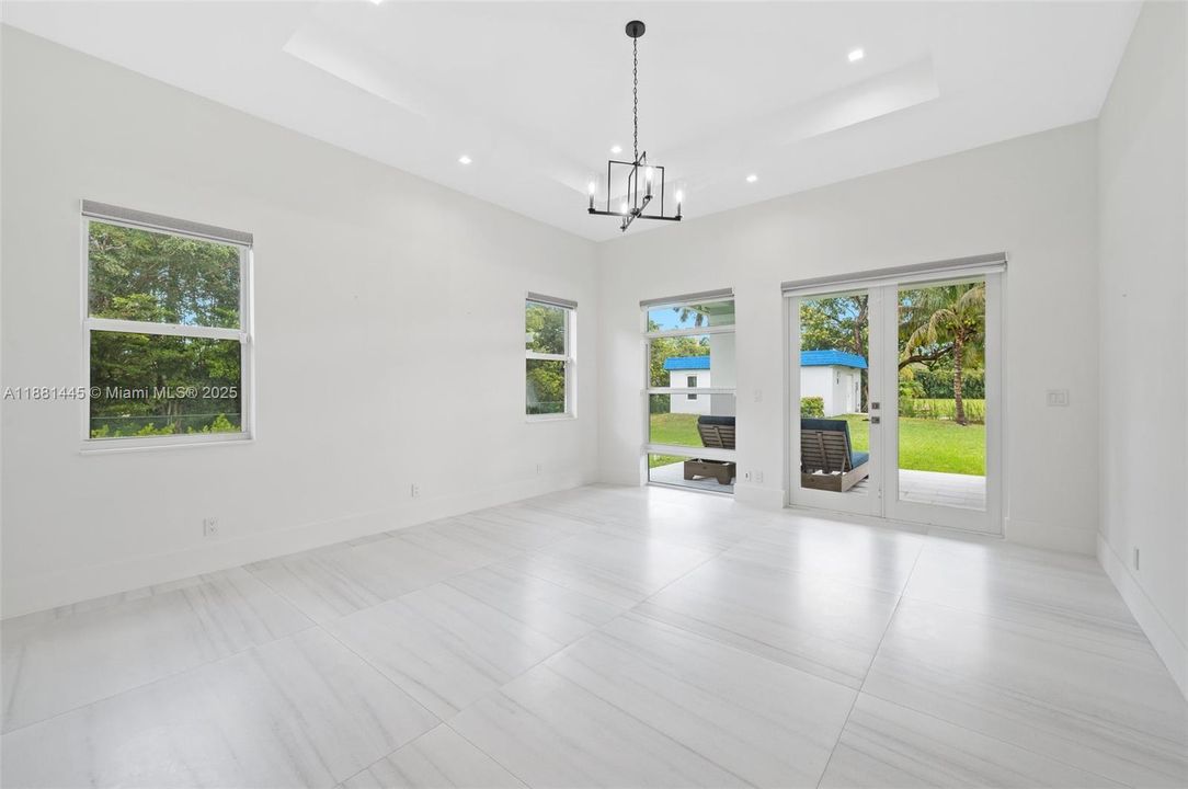 Primary Bedroom opens to the outdoor living area