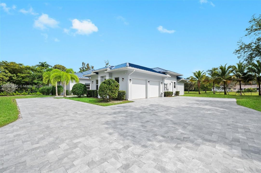 Driveway, Front Entrance and Garage and Service Entrance
