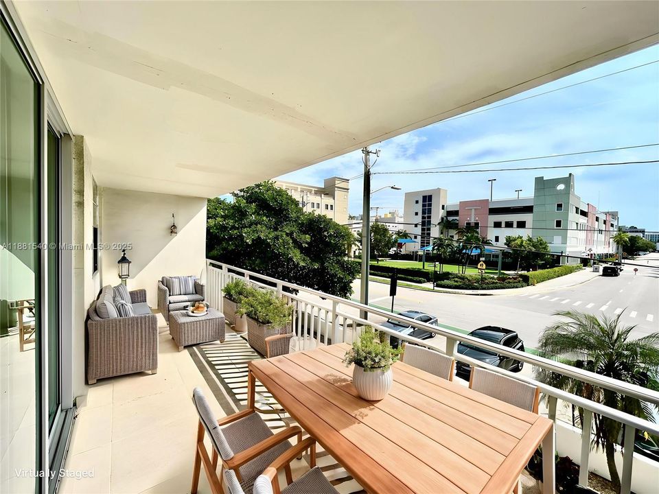 Balcony. Virtually staged