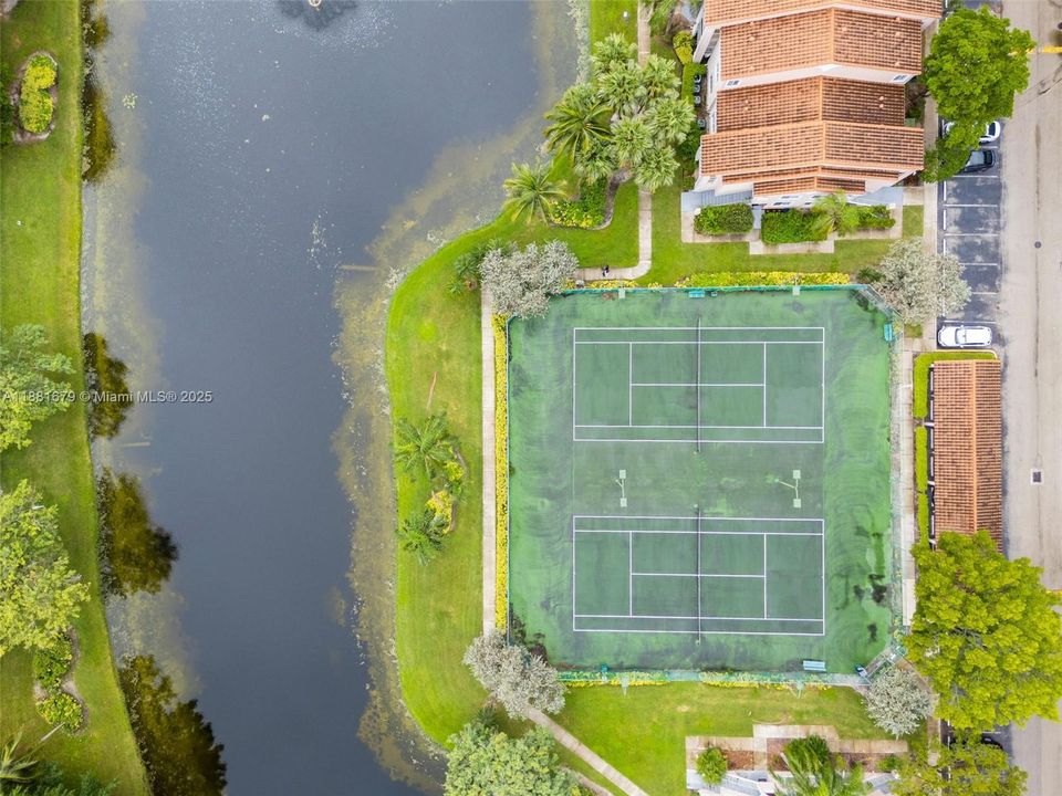 Two tennis courts for resident use