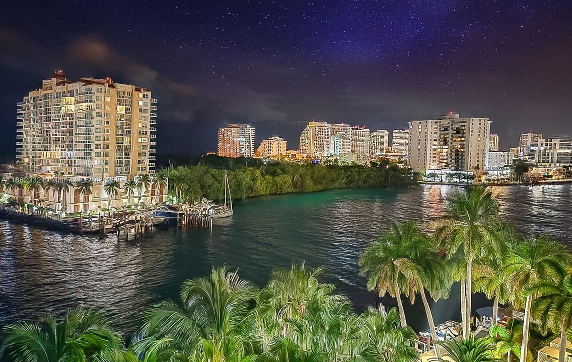 NIGHT VIEW FROM BALCONY OF THE CONDO UNIT