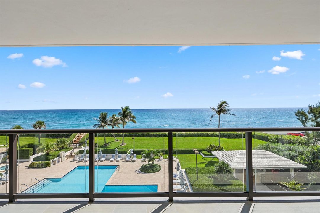Oceanfront Terrace View of Pool