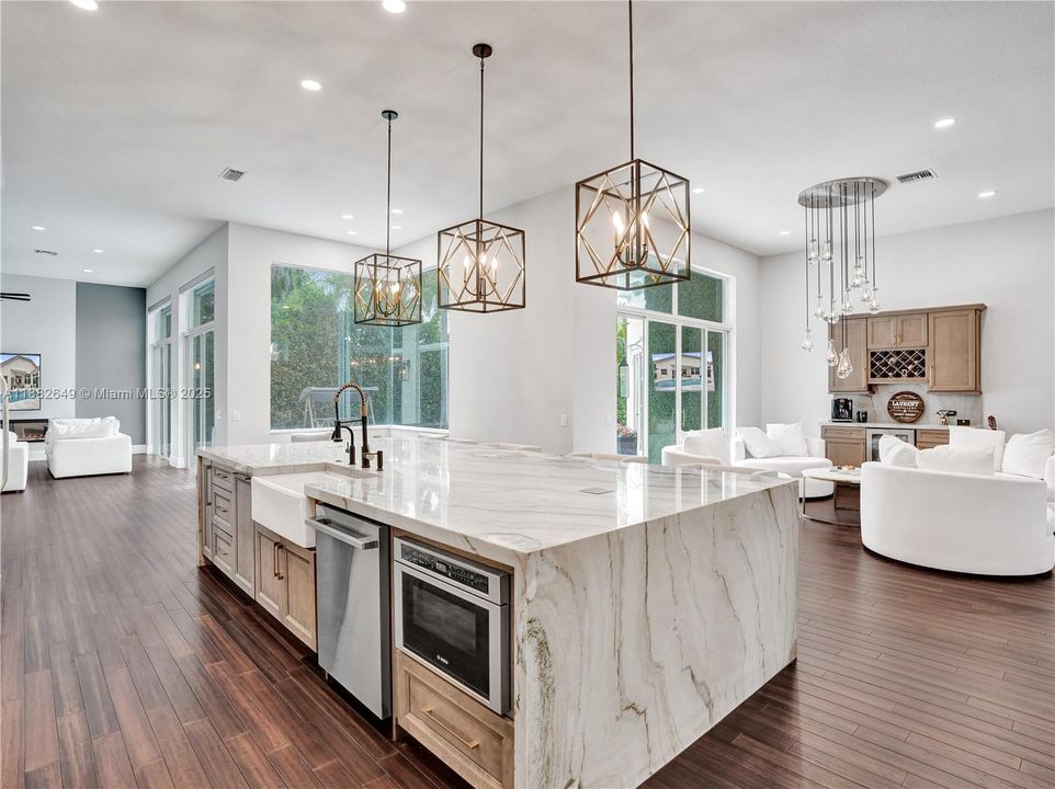 Modernized open concept floor plan