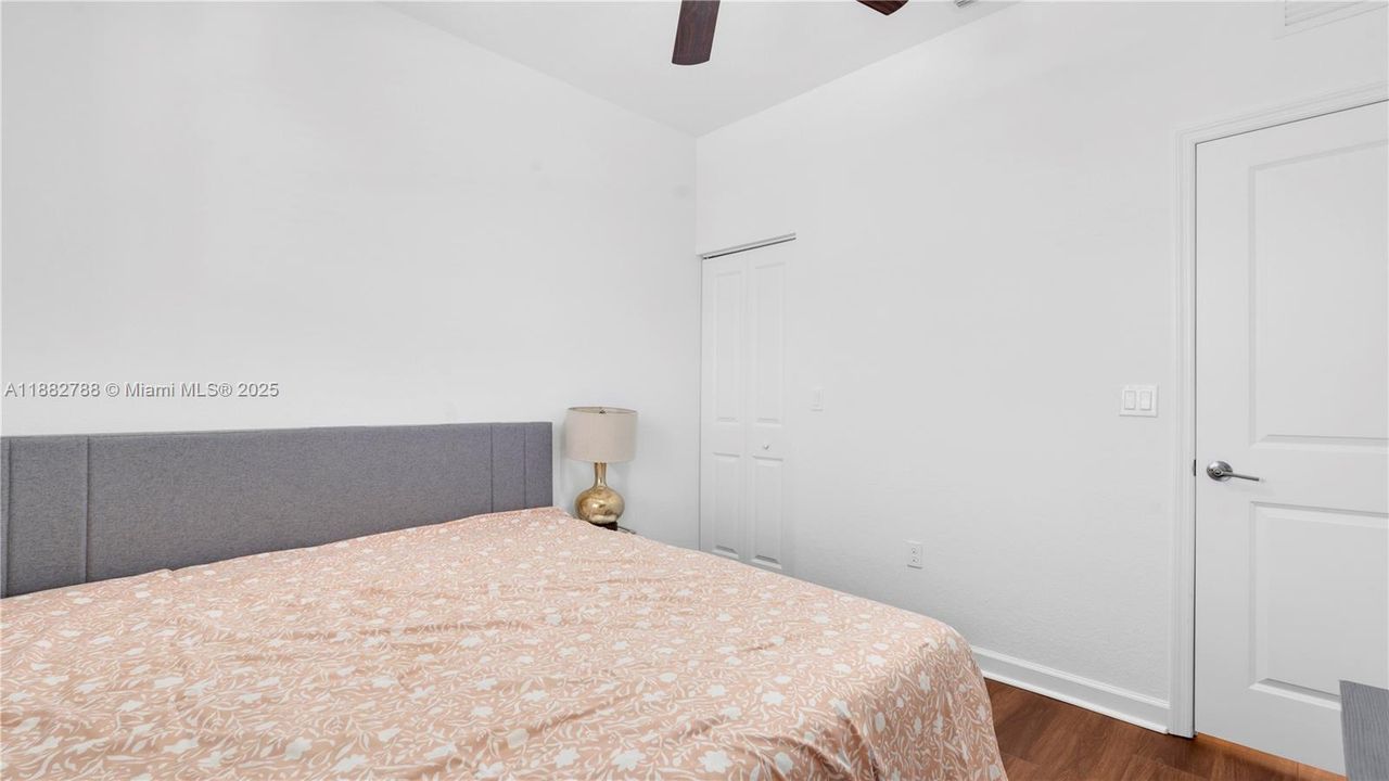 Upgraded vinyl wood flooring flows seamlessly throughout the entire upstairs, including the staircase.