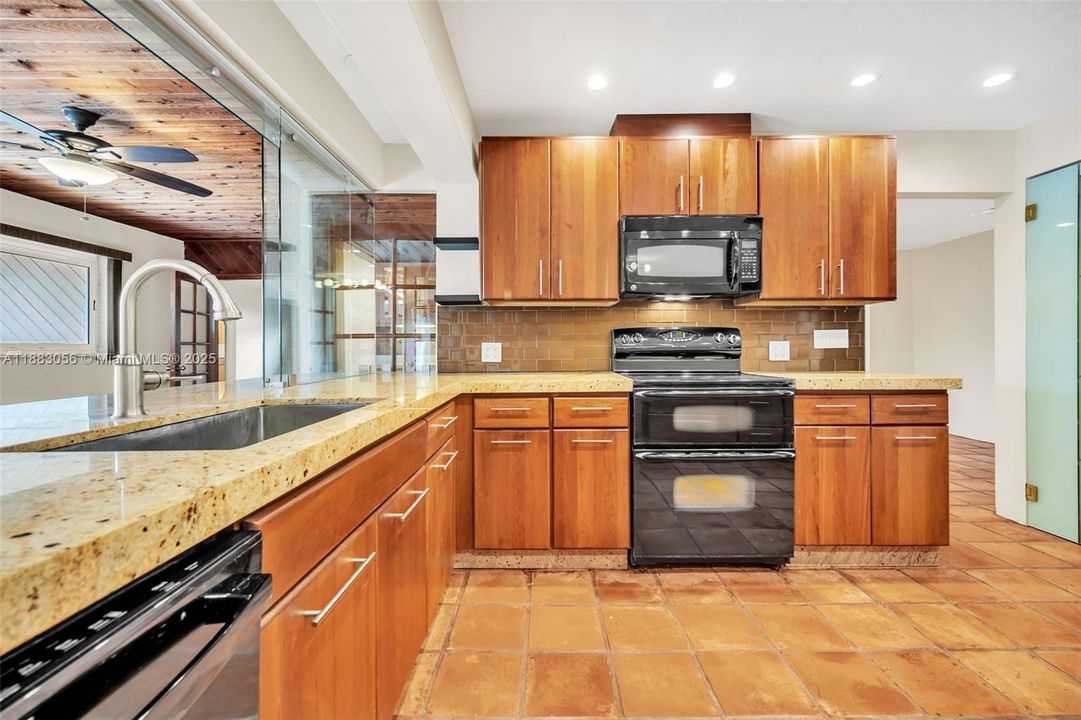 Stone Counter tops.  Soft close cabinets.