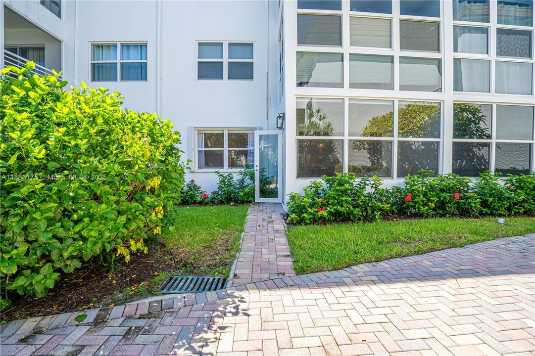 Rare find, patio door connects directly to the courtyard. Just 50 steps away from the pool.