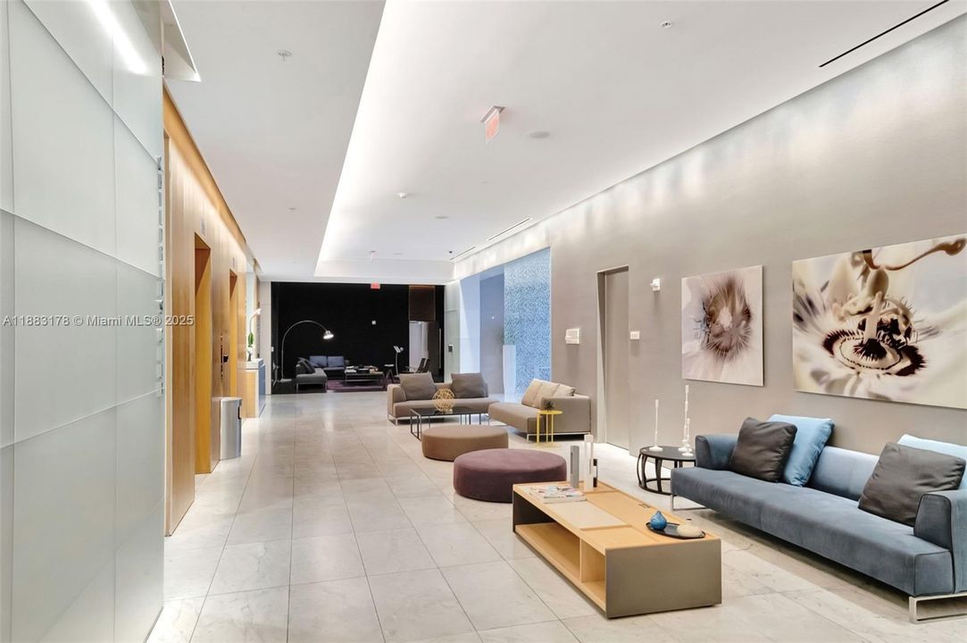 Residents only lobby on 6th floor