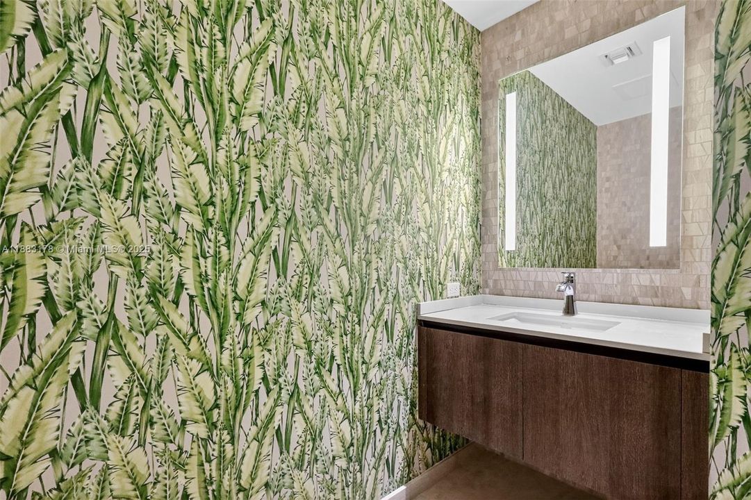 Powder Room at entry