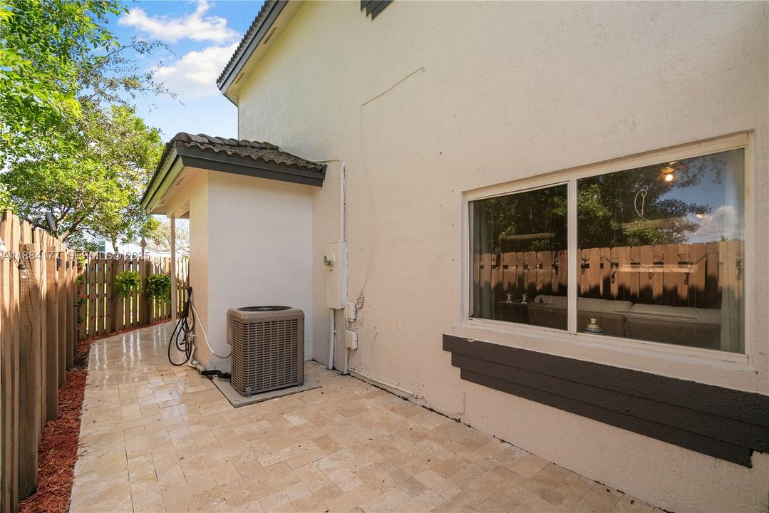 Large patio, perfect for an outdoor table.