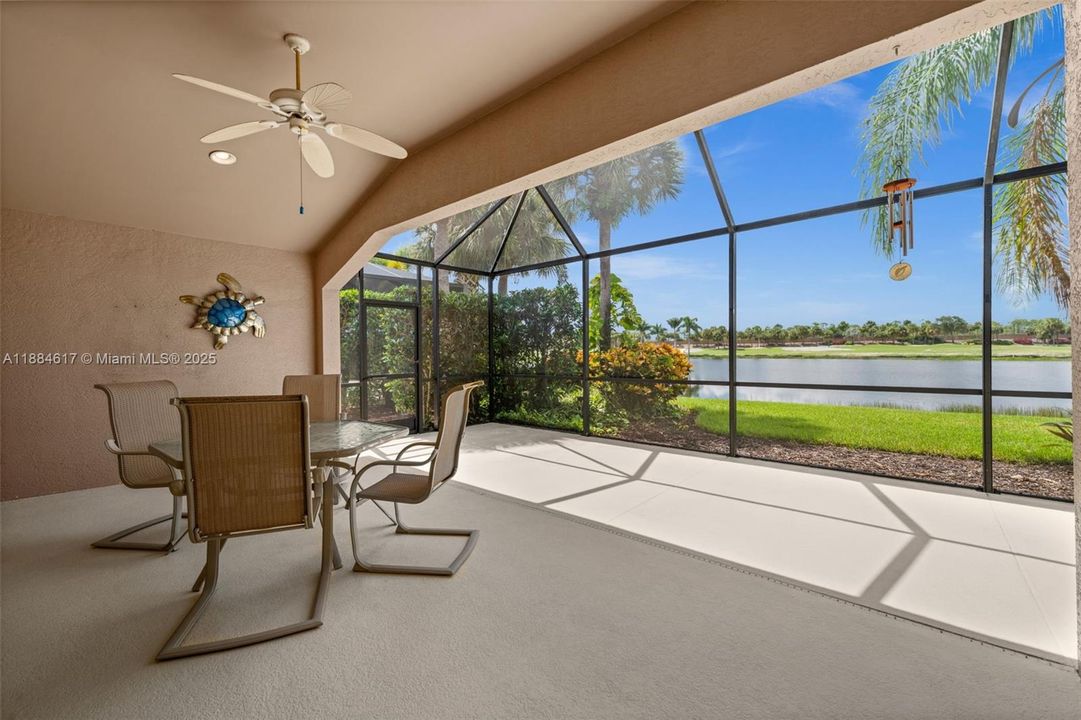 Covered outdoor dining area