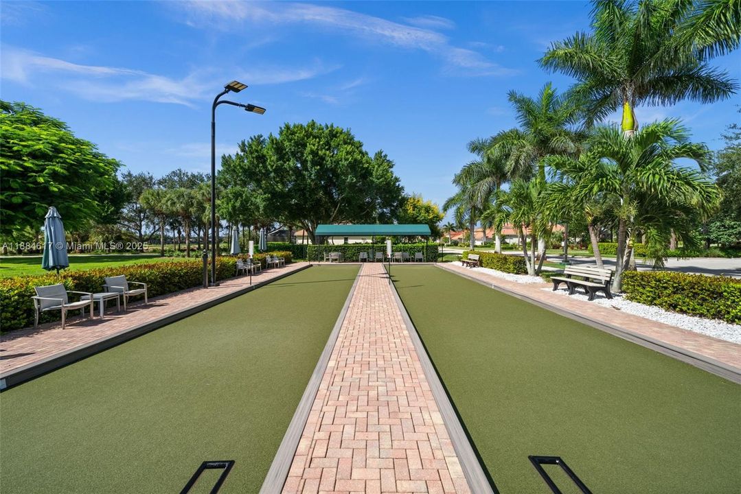 Dedicated community Bocce Ball Courts