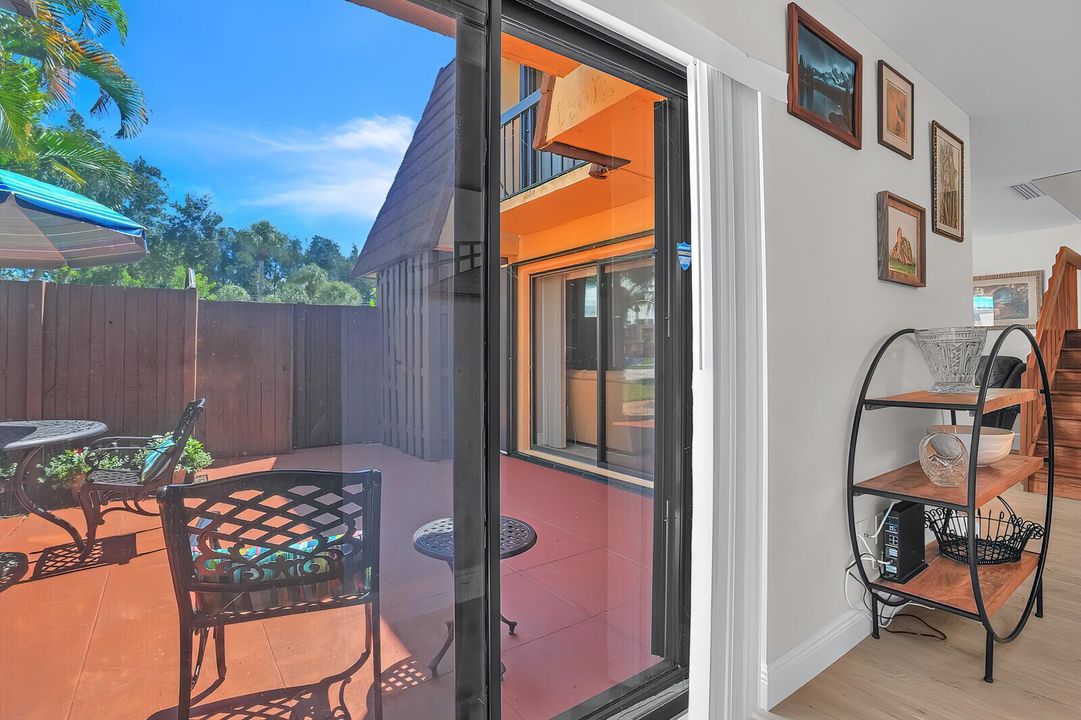 Looking out from kitchen