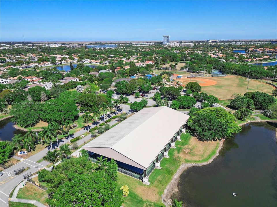 Amazing park next to neighborhood with Splash Pad and playground