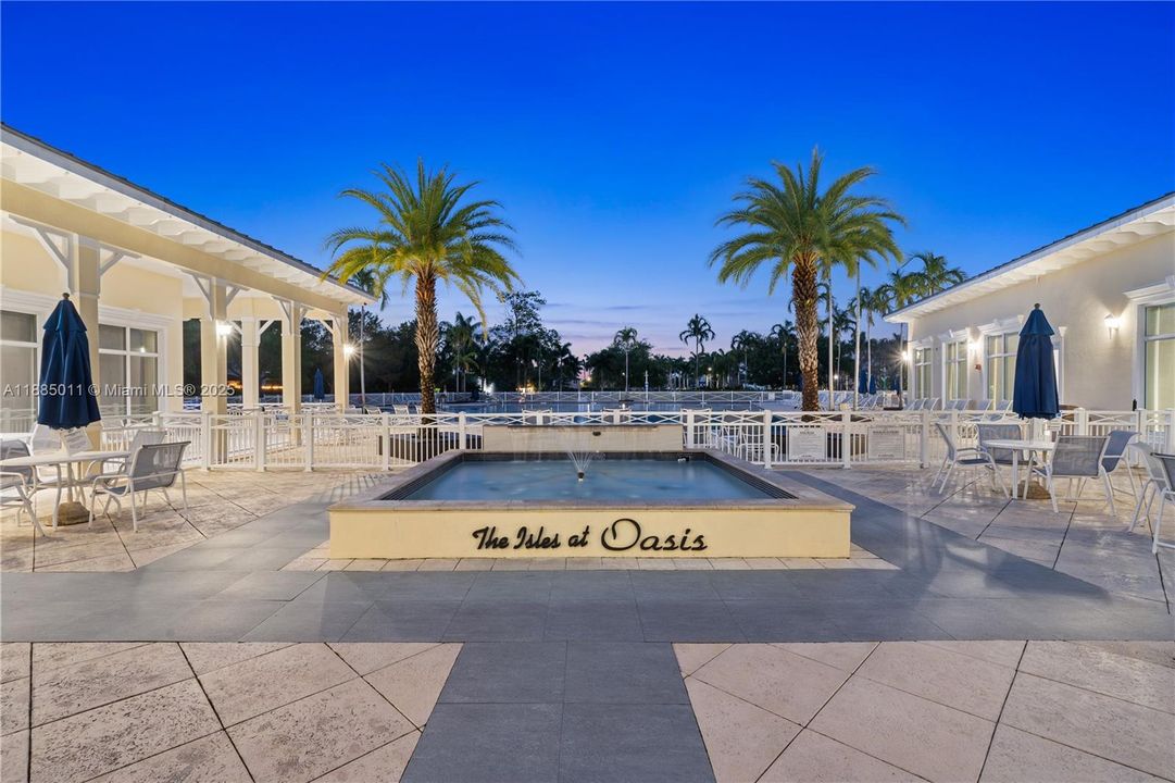 Resort like pool area.