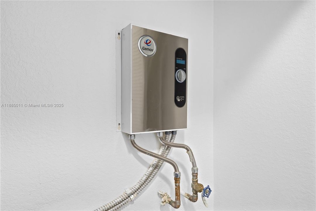 Tankless water heater.