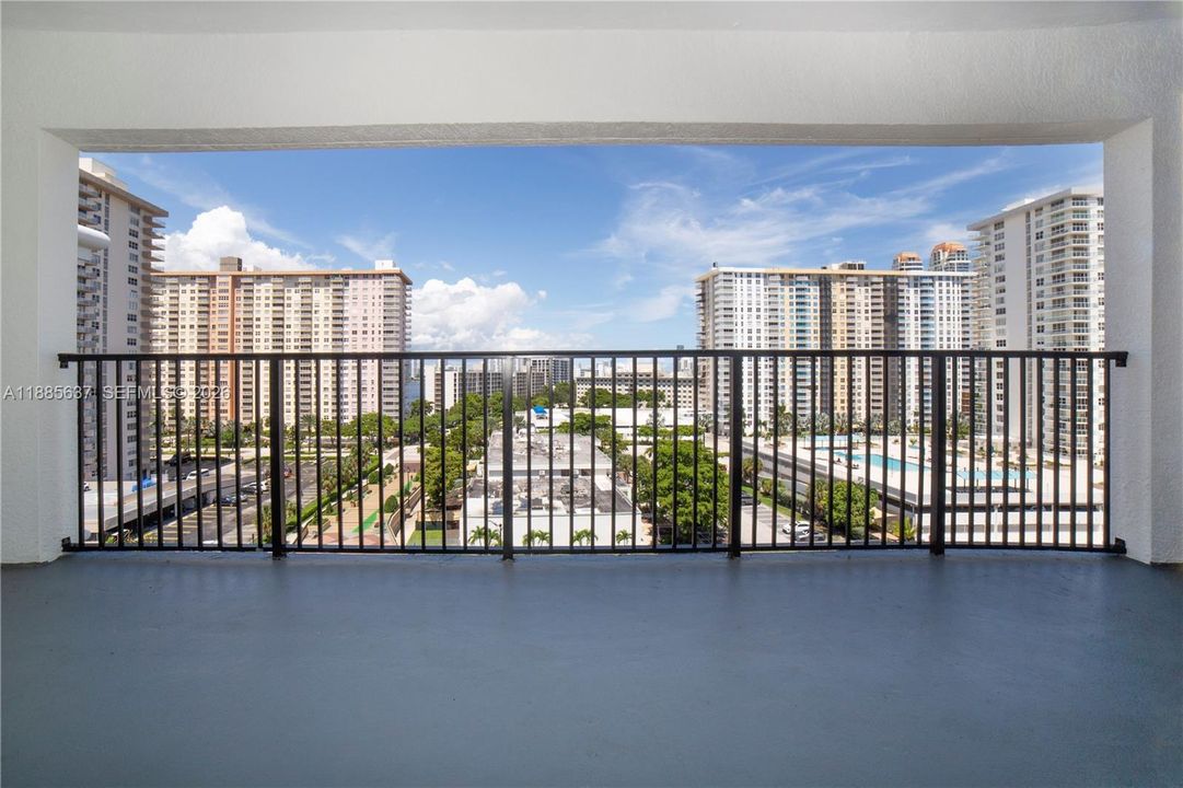 Extra large balcony