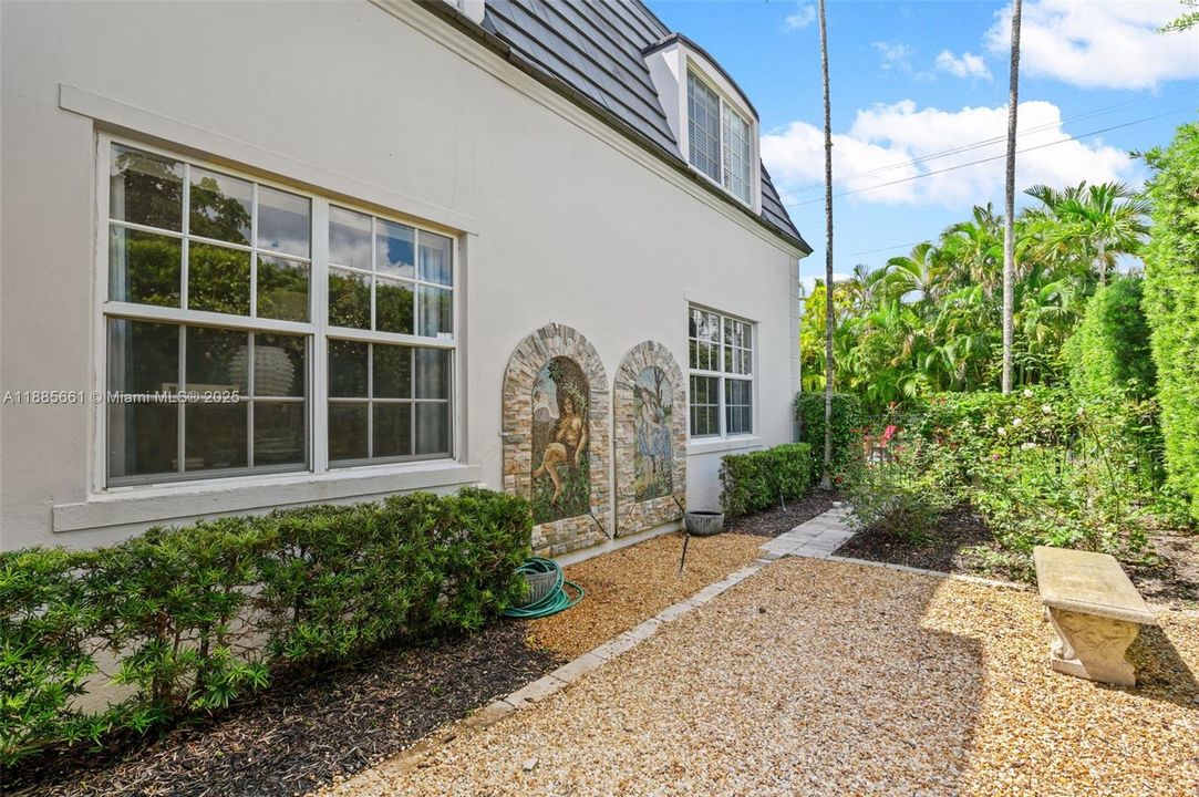 Mosaics and rose garden