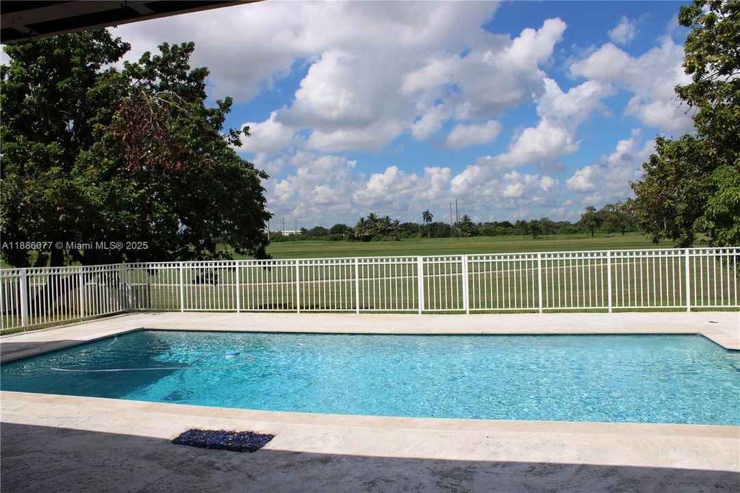 Pool view to golf course